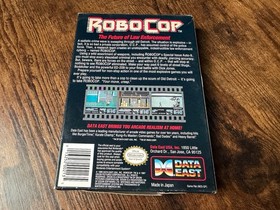 sello ovalado RoboCop completo en caja nintendo nes pel&iacute;cula juego