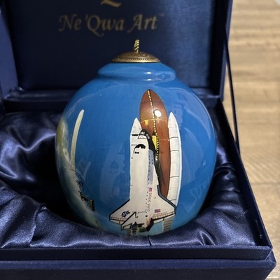 Ne' Qwa Art Christmas Ornament Space Shuttle NASA Rocket Astronaut