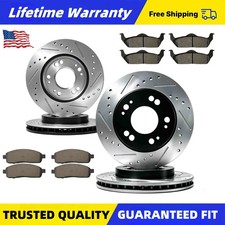 Front And Rear Disc Drilled Rotors Brakes Pads For 2005 2006 2007 Ford F-150 Front And Rear Disc Drilled Rotors Brakes Pads For 2005 2006 2007 Ford F-150