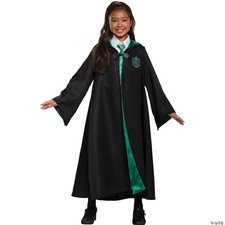 Harry Potter Slytherin Robe Prestige Children's Costume Accessory, Black 
