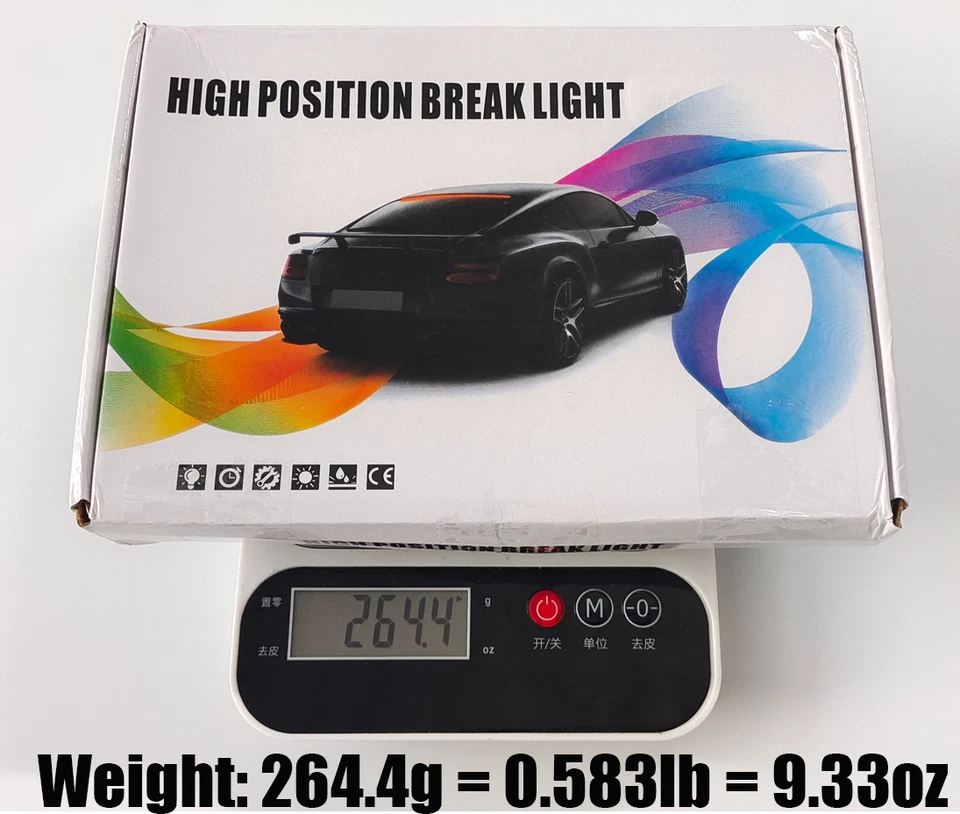 39 "Car High Mount Terceiro Freio Led Faixa de Luz Sinal de Virada Traseira Traseira Para-brisa - Imagem 3 de 4