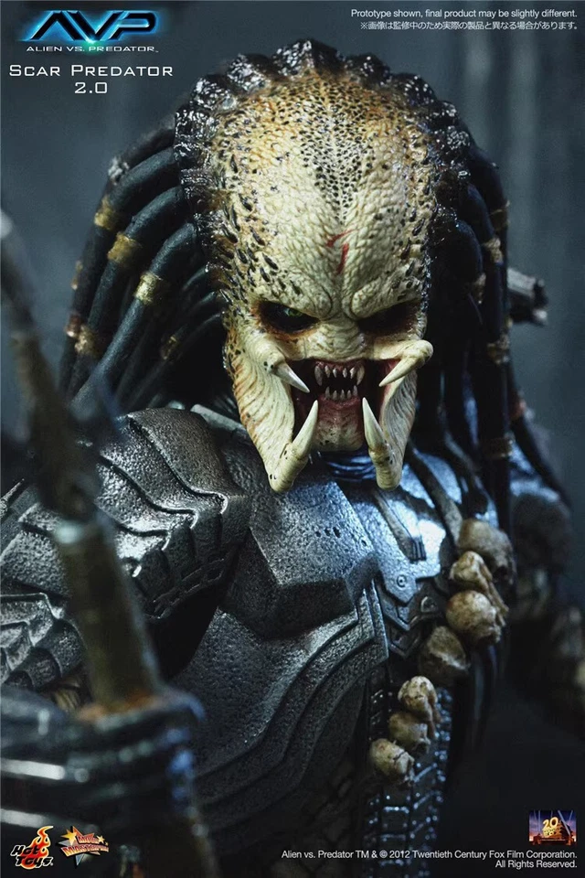 1/6 Hot Toys MMS 190 Alien vs. Predator Predators 2 AVP Scar Predator 2.0 Stock - Image 3 of 4