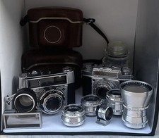 Agfa Ambi Silette Optima 500 S 35mm Film Camera Lens Extras Bundle Used