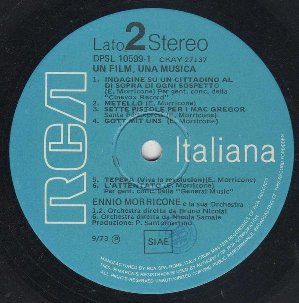 Ennio Morricone - Un Film Una Musica - Le Colonne Sonore Originali (2xLP) (Near - Image 3 of 4