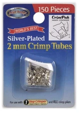 Bead Buddy Silver Plated 2 mm Crimp Tubes -150 Pieces