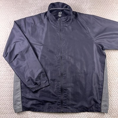 Zero Restriction Windbreaker Jacket Mens Medium Black Tour Series Full Zip Golf