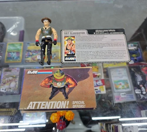 Vintage GI Joe 1985 Mail Away Sgt Slaughter 100% Complete w/ Filecard