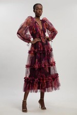 An image depicting Karen Millen Maxi Dress Womens Occasion Dresses