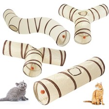 Polyester+Steel Wire Cat Nest Foldable Pet Fun Play Toy Cat Tunnel Tube Rabbit