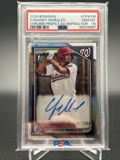 Yohandy Morales 2024 Bowman Chrome Auto Refractor /499 PSA 10 Nationals