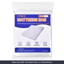Mattress Bag for Moving Storage - 2 Pack Plastic Mattress Protector Cover, Twin