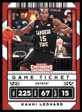 2020-21 Contenders Draft Picks Game Ticket Purple #18 Kawhi Leonard TW3409