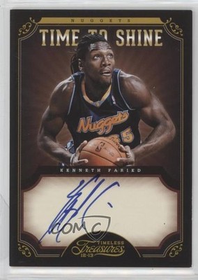 2012 Timeless Treasures Time To Shine /199 Kenneth Faried #7 Rookie Auto RC 6u9