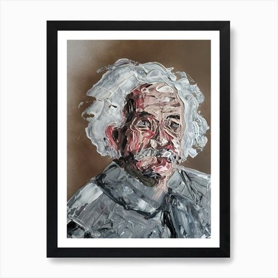 Einstein Kunstdruck gerahmt Wandbild Poster Leinwanddruck Bild