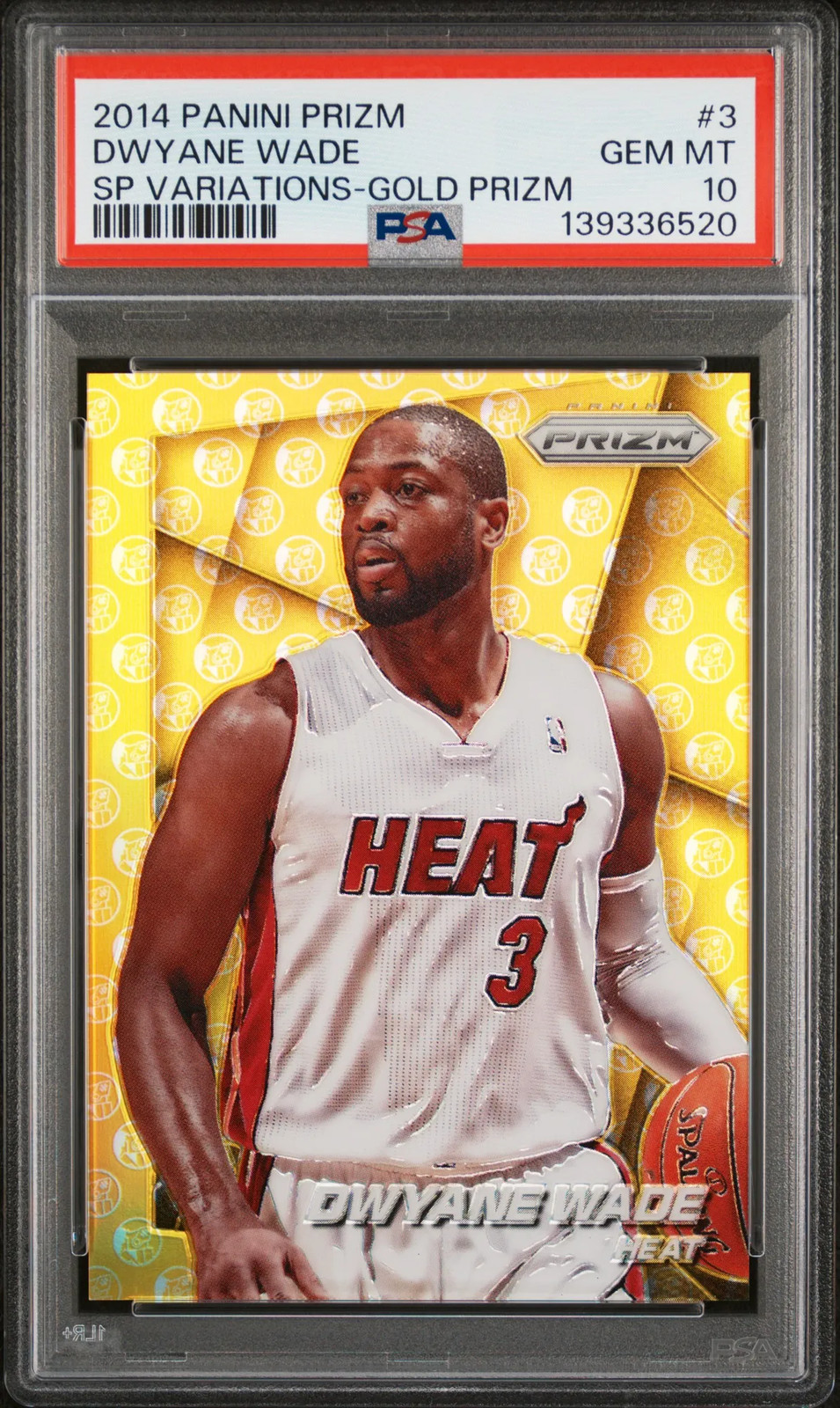PSA 10 2014 Panini Prizm SP Variations Dwyane Wade Gold True Gold /10 #3