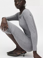 Urban outfitters Eliza Long Sleeve Ruched Bodycon Midi Dress Small BNWT UO