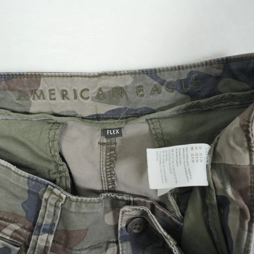 Pantalones cargo American Eagle camuflados para hombre 32x30 (32x27 medidos) Flex Paracaidista Foto 4 de 4