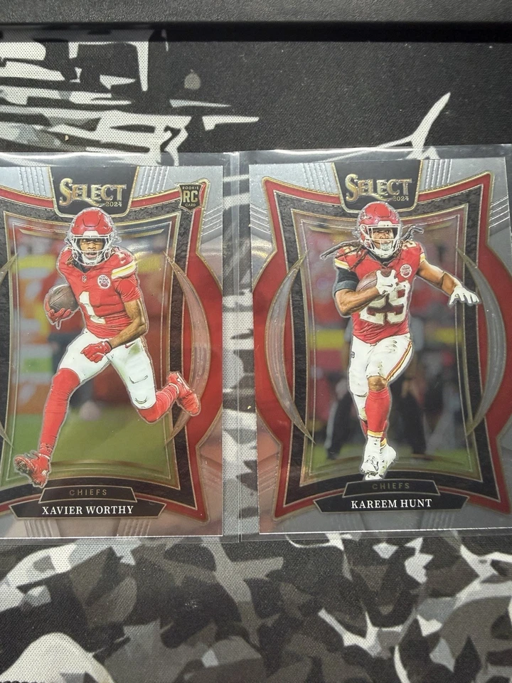 Xavier Worthy RC & Kareem Hunt Kansas City Chiefs Panini Select 2024 NFL - Bild 1 von 1