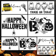 Halloween Stencils Skeleton Boo Ghost Stencil Reusable Halloween Stencils for Pa