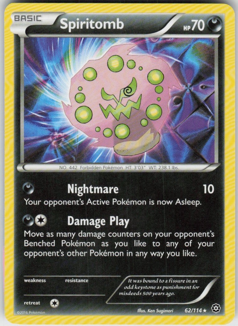 Spiritomb 62/114 Rare Steam Siege Near Mint