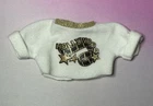 Vintage *Barbie* Clothes for KEN: White "Hollywood Ken Shirt" Crop-top 1992