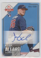 2019 Topps National Baseball Card Day 481/500 Kolby Allard Rookie Auto RC fm0. rookie card picture