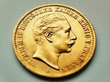10 Mark Preussen Wilhelm II. 1906 (A) .900 Goldm&uuml;nze J#251, vorz&uuml;glich in Kapsel