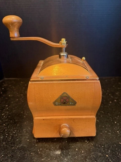 Vintage DeVe; DE VE Wood & Copper Coffee Spice Grinder ;Made in Holland
Opens in a new window or tab