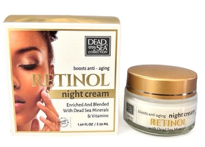 Dead Sea Collection Retinol Night Cream 1.69oz Anti Aging Dead Sea Minerals