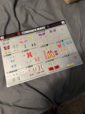 Transformers Combiner Wars Superion & Menasor Sticker Sheet Decals US Seller