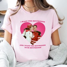 I Want Two Boyfriends Tee, Heated Rivalry Love T-shirt, Shane And Ilya, LGBTQ+