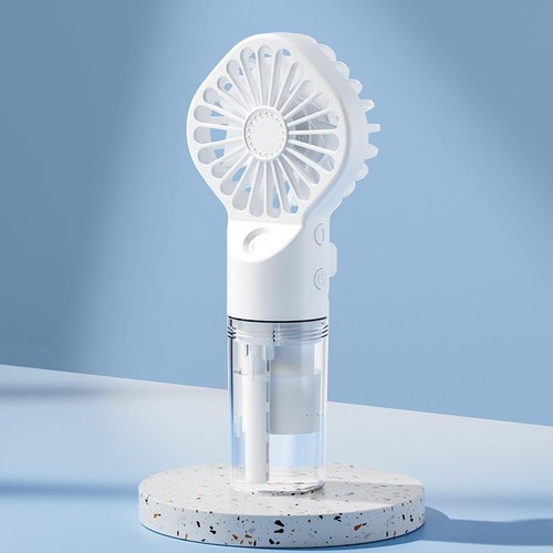 New Handheld Mini Fan USB Rechargeable Portable Spray Humidifier Cooling Fan - Afbeelding 9 van 14