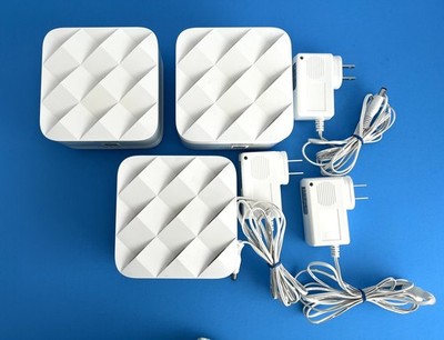 Netgear Orbi RBR10 Router & RBS10 Satellites Mesh WiFi System Lot of 3 White