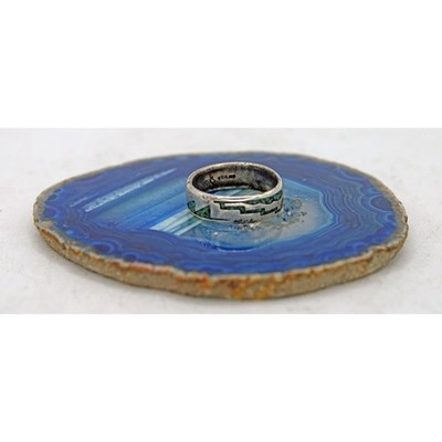 Silver Fox Studio Manassa Co Sterling Silver Chip Inlay Story Tellers Ring