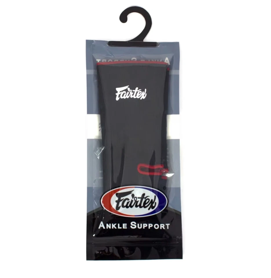 Protector de tobillo Fairtex AS1 para Muay Thai Kickboxing MMA negro/rojo Foto 2 de 2
