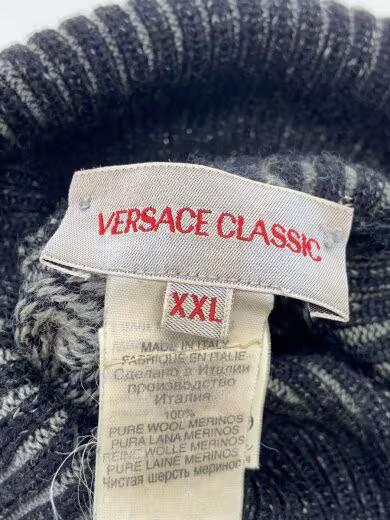 GIANNI VERSACE / Knit sweater (thick) / XXL / Wool / Gray / Versace classic / Tu thumbnail 3