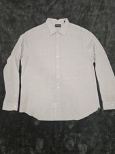 Emporio Armani Mens Waffle Button Up Long Sleeve Shirt XXL Color/Light Violet