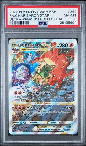 PSA 8 Charizard VSTAR #262 2022 Ultra Premium Collection English Pokemon Card