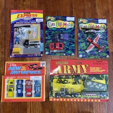 Vintage Die Cast Motor Force Toy & Car Bundle New Sealed In Blister 2000 Y2K