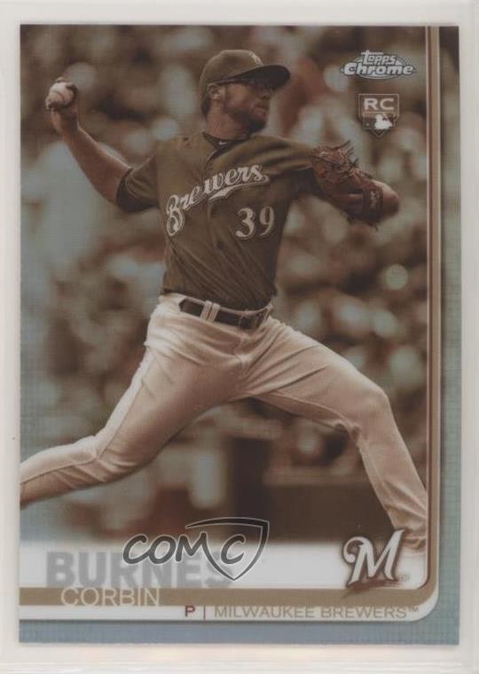 2019 Topps Chrome Sepia Refractor Corbin Burnes #84 0l8