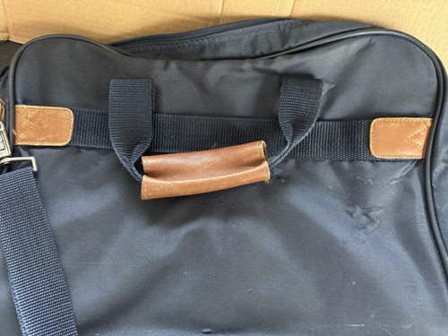 Passport Carry On Messenger Laptop Nylon Leather Briefcase w/Shoulder Strap - Picture 5 of 15