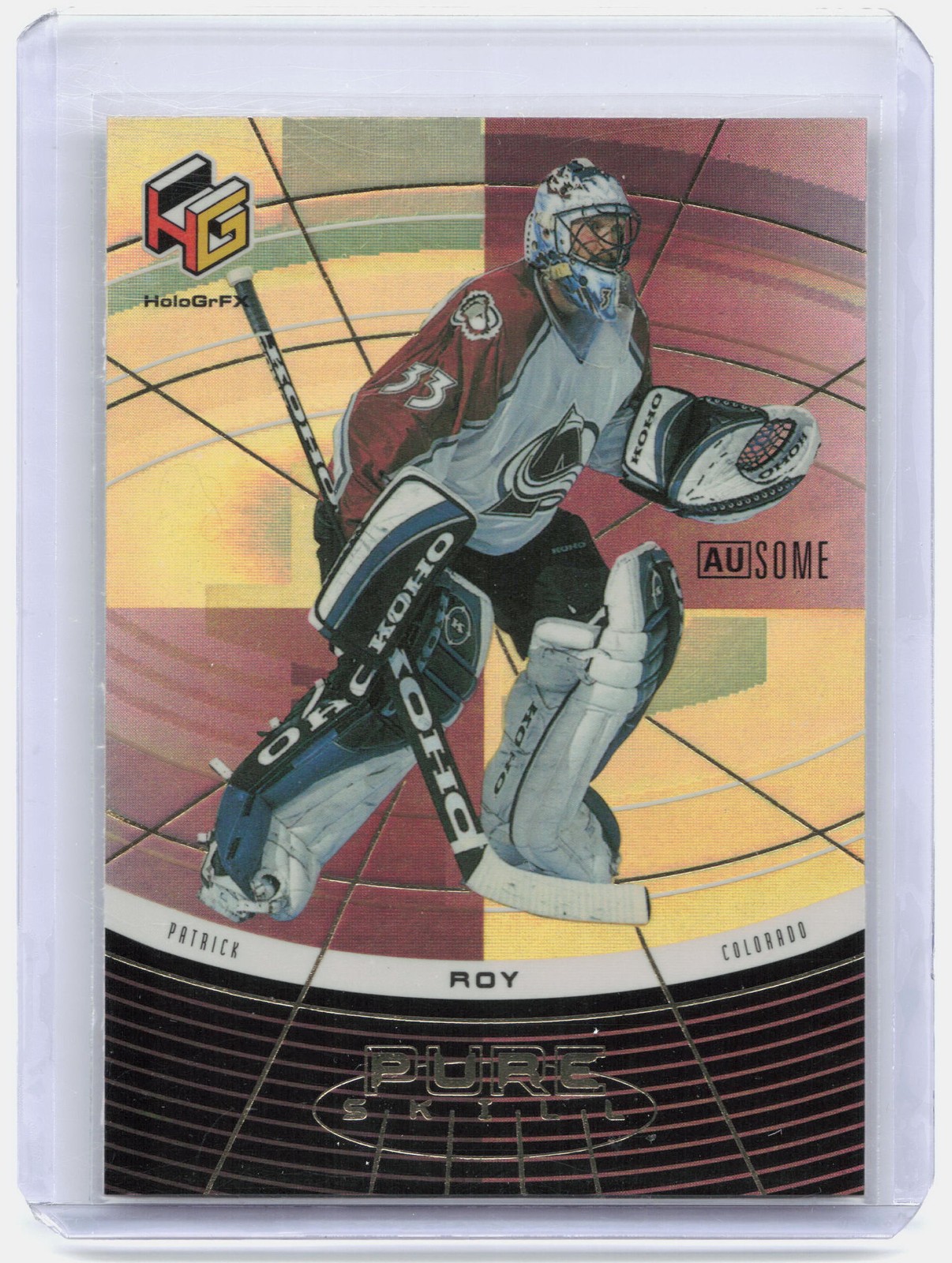 1999-00 Upper Deck HoloGrFX #PS6-AU Patrick Roy Pure Skill AuSome