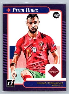 2021-22 Donruss #4 Bruno Fernandes Pitch Kings Press Proof