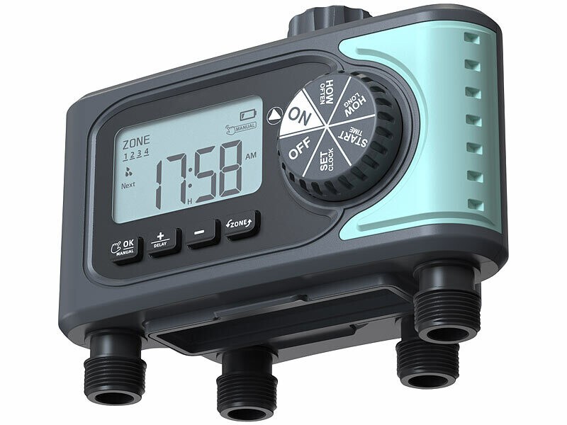 Programmateur d'arrosage numérique 4 sorties Royal Gardin avec écran LCD - 2