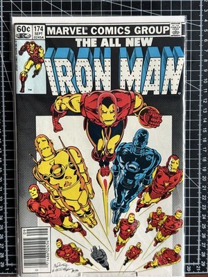 Marvel Comics Iron Man #174 Newstand Variant Sep 1983 Armor Chase VF