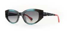 WOOW SUPER BOLD 2 0210 Gradient Black Turquoise / Gray Gradient Sunglasses 52mm