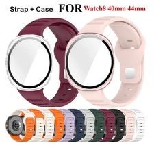 Silicone Watch band Strap with TPU Cover Case for Samsung Galaxy Watch 8 40/44mm
