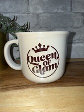 Boston Warehouse Leaf & Bean Pearlescent Queen Of Glam Mug VGC