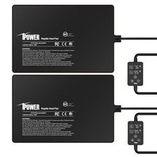 iPower 8x12" 16W 2-Pack Reptile Heating Pad Thermostat Under Tank Warmer