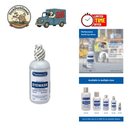 Emergency Eye Wash Solution, 4 oz - Sterile Isotonic Eye and Skin Irrigation